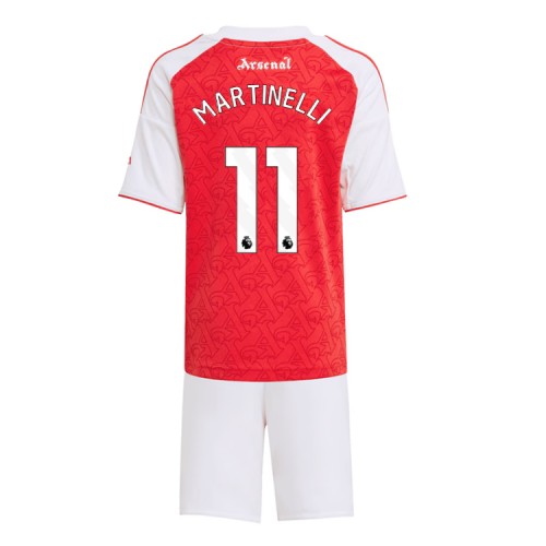 Arsenal Gabriel Martinelli #11 Hjemmebanesæt Børn 2025-26 Kortærmet (+ Korte bukser)